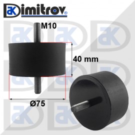 Антивибрационен тампон М10 х Ø 75 х 40 mm